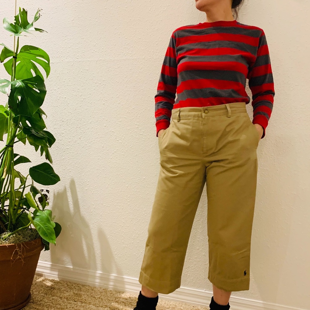 Ralph Lauren Khaki Crop Pants Size 6